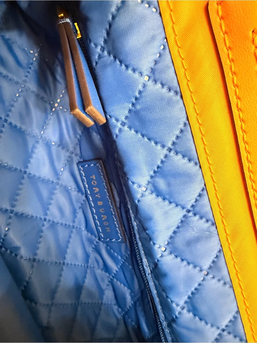 Tory Burch Mustard Yellow Buckle Pocket Backpack